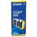   Epson T475 Y sárga tintapatron /C13T475011/, 220 ml | eredeti termék