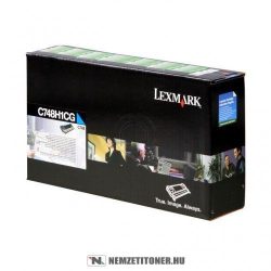 Lexmark C748 C ciánkék XL toner /C748H1CG/, 10.000 oldal | eredeti termék