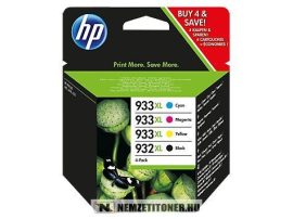 HP C2P42AE multipack (Bk,C,M,Y) #No.932XL/933XL tintapatron, 22,5 ml+3x8,5 ml | eredeti termék