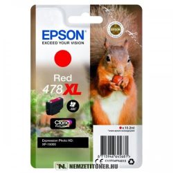 Epson T04F5 R vörös tintapatron /C13T04F54010, 478XL/, 10,2ml  | eredeti termék