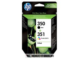 HP SD412EE Bk fekete + színes multipack #No.350+351 tintapatron, 4,5 ml + 3,5 ml | eredeti termék