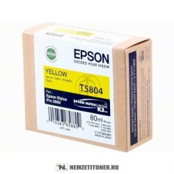 Epson T5804 Y sárga tintapatron /C13T580400/, 80ml | eredeti termék