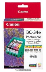 Canon BC-34E fotó színes fej+tintapatron /4612A002/, 4x13 ml | eredeti termék