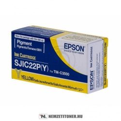 Epson SJIC22P Y sárga tintapatron /C33S020604/, 32,5ml | eredeti termék