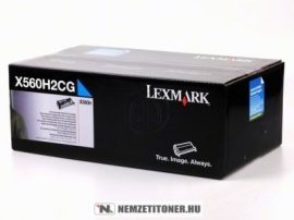 Lexmark X560 C ciánkék XL toner /X560H2CG/, 10.000 oldal | eredeti termék