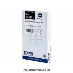 Epson T7551 XL Bk fekete tintapatron /C13T755140/, 100ml | eredeti termék