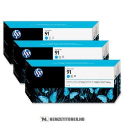HP C9483A C ciánkék 3db #No.91 tintapatron, 775 ml | eredeti termék