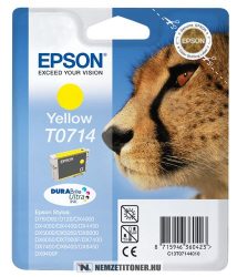 Epson T0714 Y sárga tintapatron /C13T07144011, C13T07144012/, 5,5ml | eredeti termék