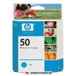   HP 51650CE C ciánkék #No.50 tintapatron, 42 ml | eredeti termék