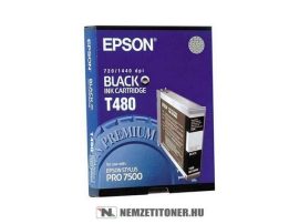 Epson T480 Bk fekete tintapatron /C13T480011/, 110 ml | eredeti termék