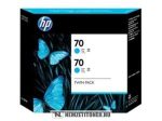   HP CB343A C ciánkék #No.70 -2db tintapatron, 130 ml | eredeti termék