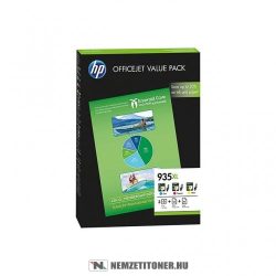 HP F6U78AE CMY multipack #No.935XL tintapatron + A4 75 lap, 3x9,5 ml | eredeti termék