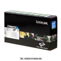 Lexmark C746, C748 C ciánkék toner /C746A1CG/, 7.000 oldal | eredeti termék