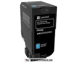 Lexmark CS 720 C ciánkék XL toner /74C2SCE/, 7.000 oldal | eredeti termék