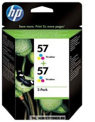 HP C9503AE C6657AE színes #No.57 DUPLA tintapatron, 2x17 ml | eredeti termék