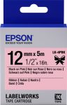 EPSON LK-4PBLACK BLACK/PINK 12MM SZALAG (5M)