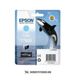 Epson T7605 LC világos ciánkék tintapatron /C13T76054010/, 25,9ml | eredeti termék