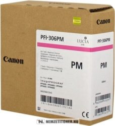 Canon PFI-306 PM fényes M magenta tintapatron /6662B001/, 330 ml | eredeti termék