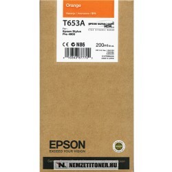 Epson T653A O narancs tintapatron /C13T653A00/, 200ml | eredeti termék
