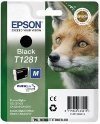 Epson T1281 Bk fekete tintapatron /C13T12814012/, 5,9ml | eredeti termék