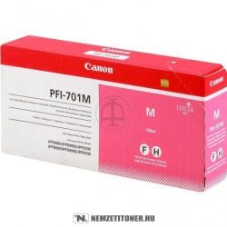 Canon PFI-701 M magenta tintapatron /0902B001/, 700 ml | eredeti termék