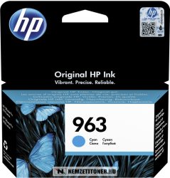 HP 3JA23AE C ciánkék #No.963 tintapatron, 10,74 ml | eredeti termék