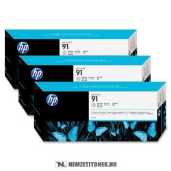 HP C9482A LGY világos szürke 3db #No.91 tintapatron, 775 ml | eredeti termék