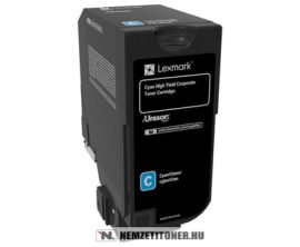 Lexmark CS 720 C ciánkék XXL toner /74C2HCE/, 12.000 oldal | eredeti termék
