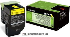 Lexmark CX 510 Y sárga XXL toner /80C2XY0, 802XY/, 4.000 oldal | eredeti termék