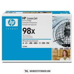 HP 92298X - 98X - fekete toner, 8.800 oldal | eredeti termék