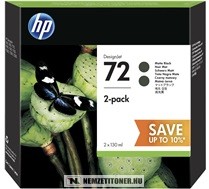 HP P2V33A Bk fekete #No.72 DUPLA tintapatron, 2x130 ml | eredeti termék