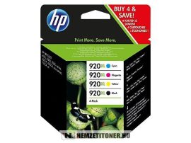 HP C2N92AE multipack (Bk,C,M,Y) #No.920XL tintapatron, 32 ml + 3x8 ml | eredeti termék