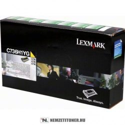 Lexmark C736, X736, X738 Y sárga toner /C736H1YG/, 10.000 oldal | eredeti termék