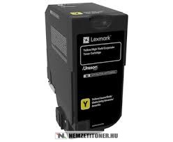 Lexmark CS 720 Y sárga XXL toner /74C2HYE/, 12.000 oldal | eredeti termék