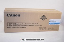 Canon C-EXV 34 C ciánkék dobegység /3787B003/, 36.000 oldal | eredeti termék