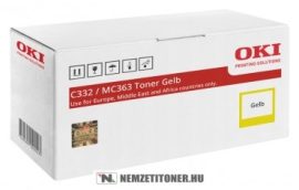 OKI C332, MC363 Y sárga XL toner /46508709/, 3.000 oldal | eredeti termék