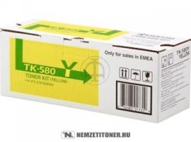 Kyocera TK-580 Y sárga toner /1T02KTANL0/, 2.800 oldal | eredeti termék