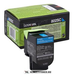 Lexmark CX 310, 410, 510 C ciánkék XL toner /80C2SC0, 802SC/, 2.000 oldal | eredeti termék