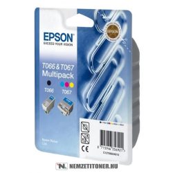 Epson T066140BA multipack (T066+T067) tintapatron, 10 ml + 25 ml | eredeti termék