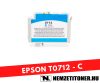 Epson T0712 XXL C ciánkék tintapatron /C13T07124011/, 12ml | utángyártott import termék