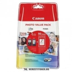 Canon PG-540 Bk fekete + CL-541 színes multipack tintapatron + 10x15 fotópapír /5225B013/ | eredeti termék