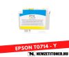 Epson T0714 XXL Y sárga tintapatron /C13T07144011/, 12ml | utángyártott import termék