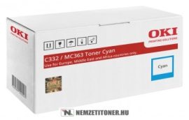 OKI C332, MC363 C ciánkék XL toner /46508711/, 3.000 oldal | eredeti termék